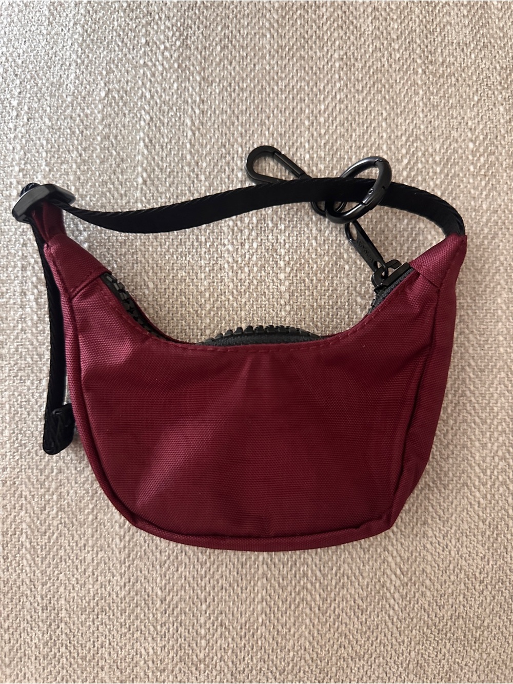 BAGGU Crescent Bag Charm Oxblood